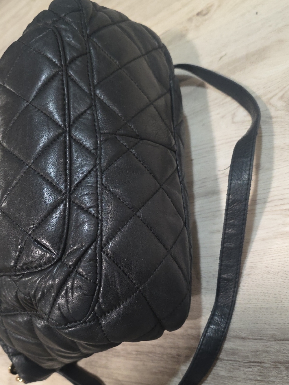 Michael Kors Black Leather Quilted Satchel Shoulder Bag - Picture 7 of 10